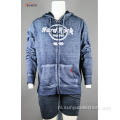 Heren verbrandt Longsleeve Sweatjacke met capuchon